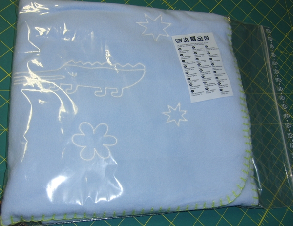 Babydecke_hellblau mit Name